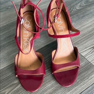 Calvin Klein Burgundy Heels